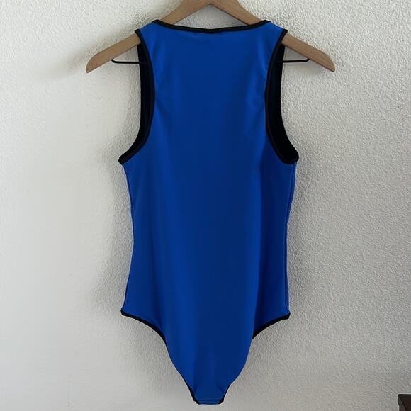 NWT Rag & Bone Zip One Piece Swimsuit Cobalt Blue W294T14JK Medium - Picture 3 of 12